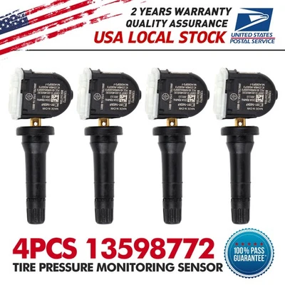4Pcs MGT Tire Pressure Sensor Monitor TPMS 13598772 For 2016-2018 Buick Cascada - Image 1 of 4