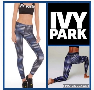 IVY PARK Leggings Women's S Stretchy Patterned Kaleidoscope Sports Fitted Blue - Image 1 of 4