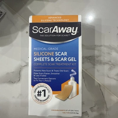 ScarAway Scar Treatment Kit Silicone Scar Sheets and Scar Gel Exp 2027+ - Image 1 of 4