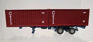 Wiking 1:87 HO 40' Intermodal Container Trailer with (2) 20' CTI Containers - Picture 1 of 5