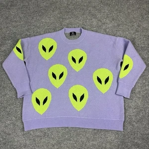 Dressed in Lala Pullover Damen L XL Lavendel Lila Oversized Alien Too Cool - Bild 1 von 11
