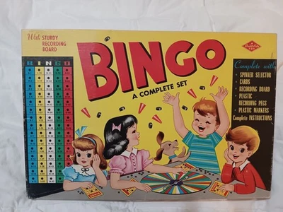 Vintage 1950s Bingo Game Set – Complete Cards & Markers – Retro Board Game - Image 1 of 2