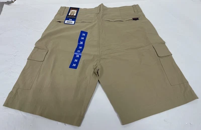 WearFirst Men’s TAN Classic Fit Stretch Waist Cargo Shorts NWT Choose Your Size - Image 1 of 4