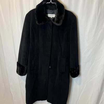 Calvin Klein Black Angora/wool Coat -14 - Image 1 of 4
