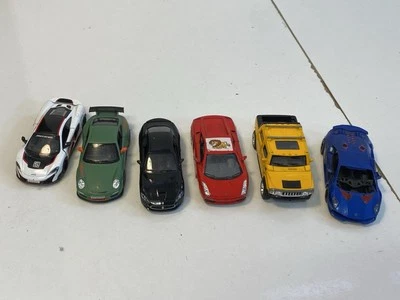 Lot of 6 Kinsmart Diecast Cars 1:32-1:40 Lamborghini Hummer Porsche - Immagine 1 di 4