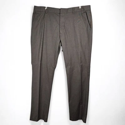 Pantalones de vestir Bonobos para hombre 40x32 calce clásico marrón carbón patrón de micro puntos Foto 1 de 4