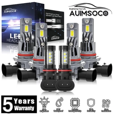 For Dodge Magnum 2005-2008 LED Headlight Kit Hi/Lo Fog Beam Bulbs Super Bright - Изображение 1 из 4