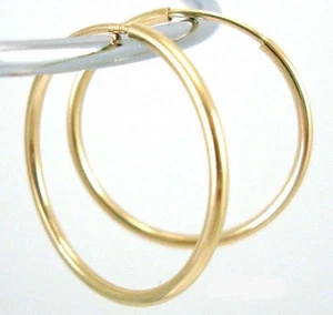 4 pezzi orecchino riempito d'oro 30 mm 14k cerchio senza fine filo auricolare made in USA Ge14 - Foto 1 di 2