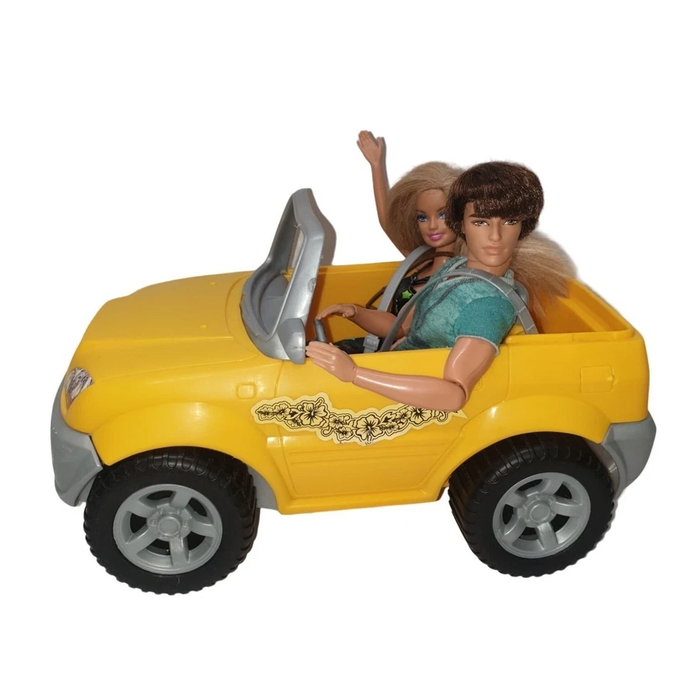 De Colección Barbie Jeep Ken Barbie Paquete Amarillo 4x4 Cali Niña Sol 'N Arena Vehículo Jugar Foto 1 de 4