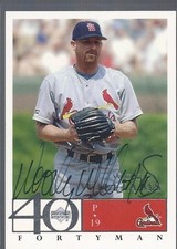 St Louis Cardinals Woody Williams Signed 40 Man Card