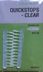 KORUM CARP QUICKSTOPS CLEAR - QTY 24 - FISHING TACKLE - Picture 1 of 1