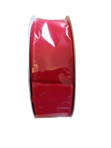 Berwick Offray Red Velvet Ribbon 2 1/2" Wired Christmas Ribbon - 50 Yards - Picture 1 of 2