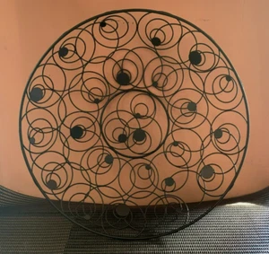 Large Geometric Black Wire Decorative Bowl / Basket - `14.5 Inches - Picture 1 of 3