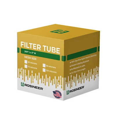 Bolsa de tubo de filtro de colofonia de nailon premium, tamaños de malla de 3" x 200", 36/72/90/120 micras Foto 1 de 2