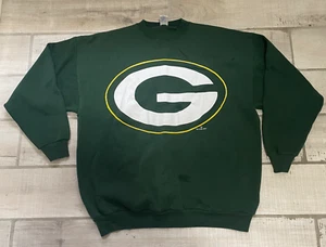 Vintage Logo 7 Green Bay Packers Sweatshirt Crew Neck Sweater Extra Large XL - Picture 1 of 7