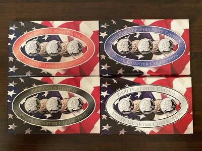 CSN 2000 State Quarter Set, Platinum, Gold, Denver, and Philadelphia Mints. - Image 1 of 2