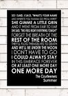 SUMMER - THE COURTEENERS - Word Typography Words Song Lyric Lyrics Music Wall