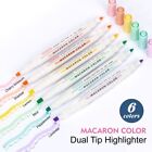 6Pcs Durable Macaroon Colors/Bright Color Highlighters