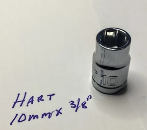 Hart  10 mm x 3/8"  Standard Socket  Chrome  6 Pt Free USA Shipping - Picture 1 of 3