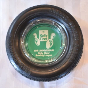 Rare Vintage Kelly Springfield Tire Ashtray Advertising Sign Gas Station Oil Can - Picture 1 of 5