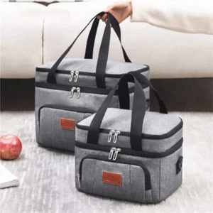 Large Insulated Cooler Bag Box Carry Handle Shoulder Strap Picnic Leak Proof - Picture 1 of 18