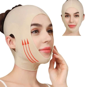 Reusable Chin Slimming Strap Face Lift Tape V Line Lifting Face Mask Double Chin - Picture 1 of 8