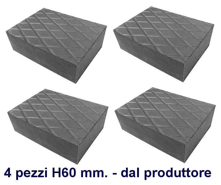 STRANIERI GOMMA ITALY kit 4 PEZZI TAMPONI per PONTI SOLLEVATORI H 60 tampone gomma ravaglioli omcn agm