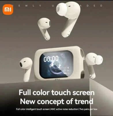 XAOIMI doble par, pantalla táctil a color, auriculares, negro, blanco, BT 5.4 Foto 1 de 4