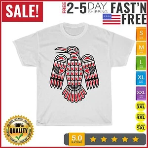 Haida Raven American Indian Native America Indigenous Vintage T Shirt Men Women - Picture 1 of 9