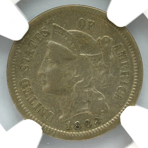 1883 Proof Three Cent Nickel 3CN NGC PF-40 Cover