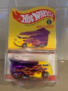 Hot Wheels RLC Neo Classics Volkswagen Drag Bus VW Purple w/flames LOW # NEW - Picture 1 of 4