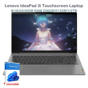 Lenovo IdeaPad 3i 15.6"Touch Business Laptop,Intel Core i3-1115G4,Up To 40GB 2TB - Picture 1 of 8