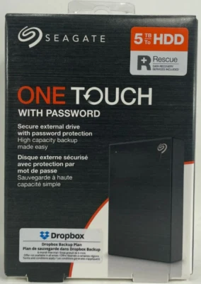 Seagate - STKZ5000400 - One Touch 5 TB Portable Hard Drive - 2.5" External - Bl - Image 1 of 3