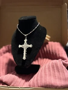 Stainless Steel Cross Jewels Necklace Bible Verse Christian Jewelry - Picture 1 of 2