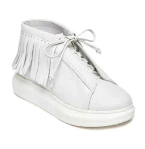 Hollie Watman Damen Weiß Leder Mokassin Fransen Turnschuhe US 6 / 36,5 - Bild 1 von 12