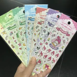 7 fogli adesivi Kuromi My Melody Cinnamoroll decalcomania telefono pochacco - Foto 1 di 5