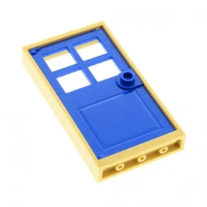 1x Lego Door Frame 1x4x6 Beige Door Leaf Blue House 60623 60596 - Picture 1 of 1