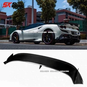 Real Carbon Fiber Rear Spoiler Wing Fits For 2020-2023 Ferrari F8 Spider Tritubo - Picture 1 of 21