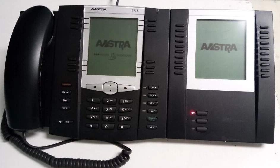 AASTRA Mitel 6757i IP VoIP SIP Phone with Aastra M675i Expansion Module - Image 1 of 1