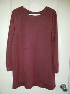 Túnica/top Woman Within Metallic Cranberry manga 3/4, M 14/16.  *Envío gratis* - Imagen 1 de 7