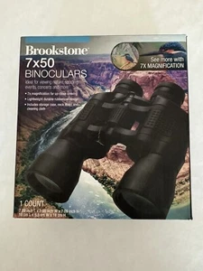 Brookstone 7 x 50 Binoculars w/Carrying Case And Neck Strap in Open Box. B74 - Picture 1 of 7