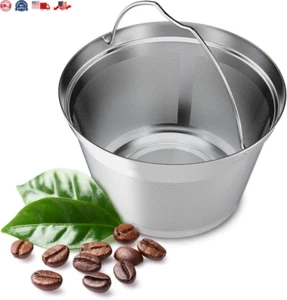Reusable 4-5cup basket Replacement coffee filters- stainless steel Permanent cof - Picture 1 of 12