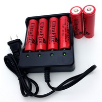 6 X 18650 3.7V-4.2V 6000mAh Li-ion Rechargeable Battery &US Plug Fast Charger