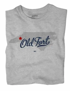 Old Fort North Carolina NC T-Shirt MAP - Picture 1 of 6