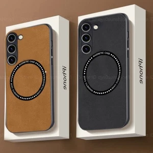 For Samsung S23 S22 Ultra S21 FE Note 20 Shockproof Leather Magnetic Case Cover - Picture 1 of 17