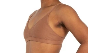 Nude Barre Women's Wire Free Lightweight Bralette, 2PM Caramel Brown, XS - Picture 1 of 4