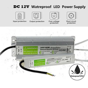 Transformateur d'alimentation DC12V/24V LED Driver ?tanche IP67 240V pour bande - Imagen 1 de 35