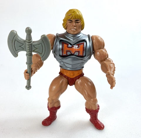 Battle Armor He-Man Vintage MOTU Masters Of The Universe Figure 1980s Hard Head Cover