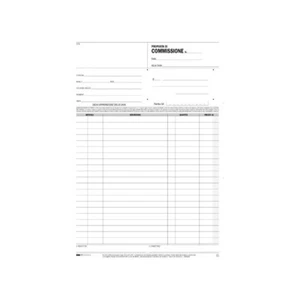 Blocco COPIA COMMISSIONI 29.7x21 cm 33 Fg. a 3 copie Autoricalcabili E5237A - Foto 1 di 1