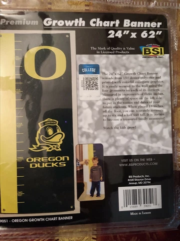 Oregon Ducks Premium Growth Chart Banner 24"x 62" BSI #39051 Cover